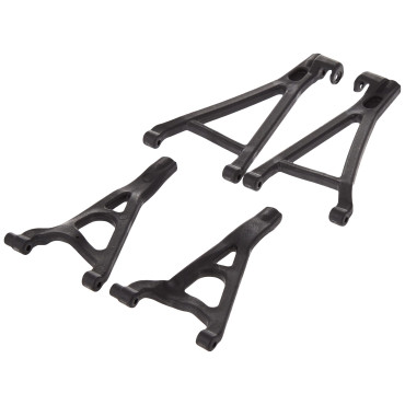 CONJUNTO BRAÇOS DE SUSPENSÃO DIANTEIRO SUPERIOR E INFERIOR DIREITO E ESQUERDO PARA 1/16 E-REVO E SUMMIT TRAXXAS TRAX 7131